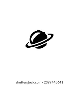 Planet icon. Simple style space theme poster background symbol. Planet brand logo design element. Planet t-shirt printing. Vector for sticker.