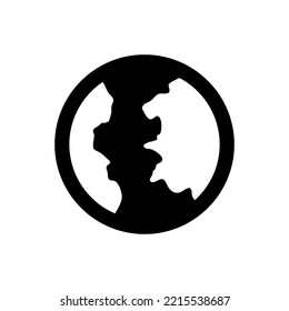 Icono de planeta (ilustración simple vectorial)