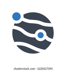 Planet icon (Simple vector illustration)