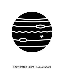 Planet icon solid style vector for your web, mobile app logo UI design