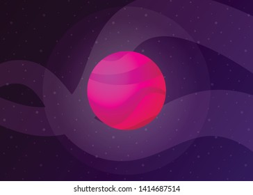 Planet Icon Space Galaxy Solar System Vector Illustration