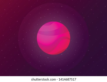 Planet Icon Space Galaxy Solar System Vector Illustration