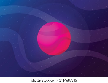 Planet Icon Space Galaxy Solar System Vector Illustration