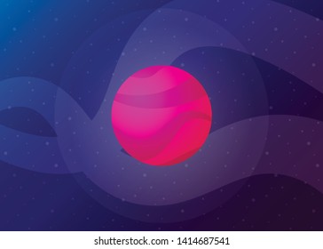 Planet Icon Space Galaxy Solar System Vector Illustration