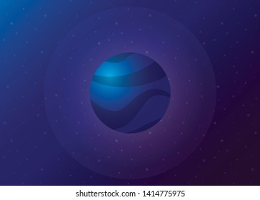 Planet Icon Space Galaxy Solar System Vector Illustration