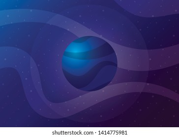 Planet Icon Space Galaxy Solar System Vector Illustration