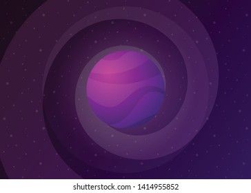 Planet Icon Space Galaxy Solar System Vector Illustration