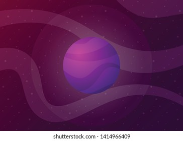 Planet Icon Space Galaxy Solar System Vector Illustration