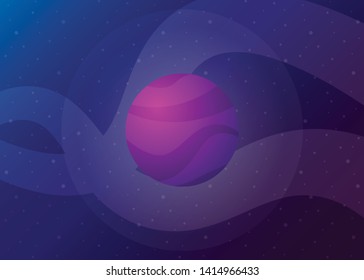 Planet Icon Space Galaxy Solar System Vector Illustration