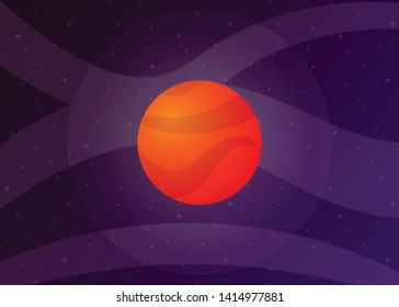 Planet Icon Space Galaxy Solar System Vector Illustration