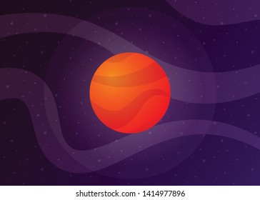 Planet Icon Space Galaxy Solar System Vector Illustration