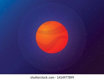Planet Icon Space Galaxy Solar System Vector Illustration