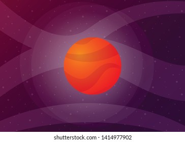 Planet Icon Space Galaxy Solar System Vector Illustration