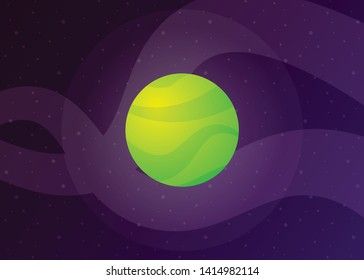 Planet Icon Space Galaxy Solar System Vector Illustration