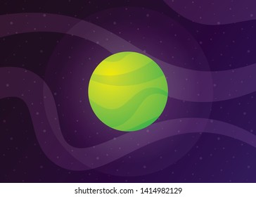 Planet Icon Space Galaxy Solar System Vector Illustration