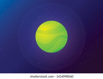 Planet Icon Space Galaxy Solar System Vector Illustration