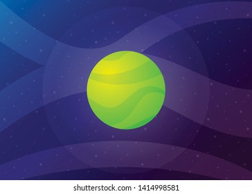 Planet Icon Space Galaxy Solar System Vector Illustration