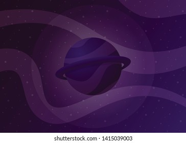 Planet Icon Space Galaxy Solar System Vector Illustration