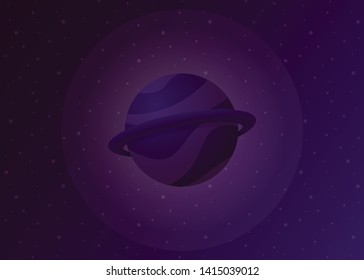 Planet Icon Space Galaxy Solar System Vector Illustration