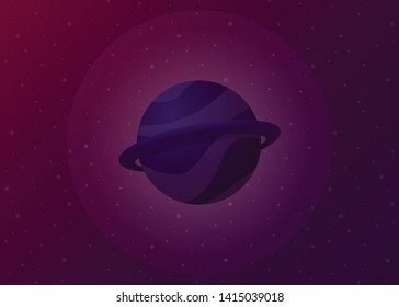 Planet Icon Space Galaxy Solar System Vector Illustration