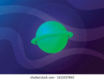 Planet Icon Space Galaxy Solar System Vector Illustration