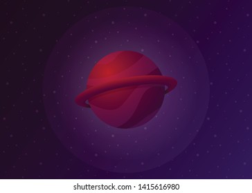 Planet Icon Space Galaxy Solar System Vector Illustration