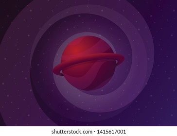 Planet Icon Space Galaxy Solar System Vector Illustration