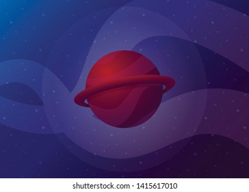 Planet Icon Space Galaxy Solar System Vector Illustration