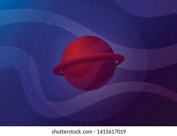Planet Icon Space Galaxy Solar System Vector Illustration