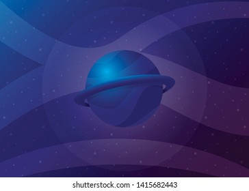 Planet Icon Space Galaxy Solar System Vector Illustration