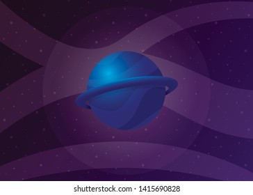 Planet Icon Space Galaxy Solar System Vector Illustration