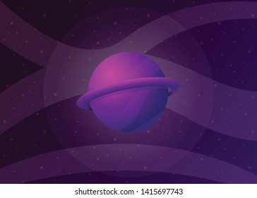 Planet Icon Space Galaxy Solar System Vector Illustration