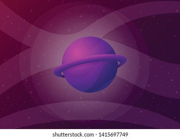 Planet Icon Space Galaxy Solar System Vector Illustration