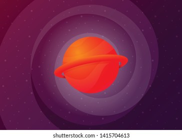 Planet Icon Space Galaxy Solar System Vector Illustration