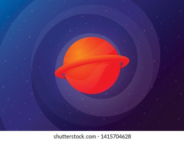 Planet Icon Space Galaxy Solar System Vector Illustration