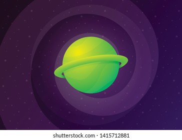 Planet Icon Space Galaxy Solar System Vector Illustration