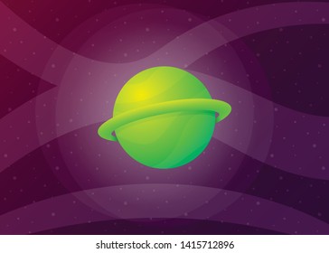 Planet Icon Space Galaxy Solar System Vector Illustration