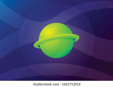 Planet Icon Space Galaxy Solar System Vector Illustration