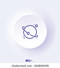 planet icon. Space icons. Space Related Vector Line Icons. Contains such Icons as Observatory, astronomy, Planet Earth, Alien, and more.
