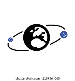 Planet Icon in Space Vector illustration