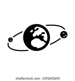 Planet Icon in Space Vector illustration