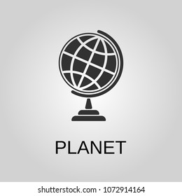 Planet icon. Planet symbol. Flat design. Stock - Vector illustration