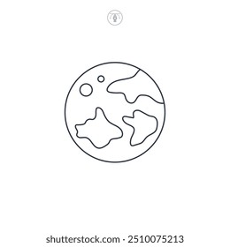 Planet icon symbol vector illustration isolated on white background