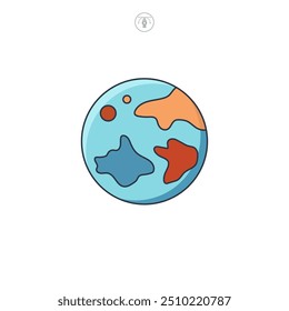 Ícone do planeta símbolo ilustração vetorial isolado no fundo branco