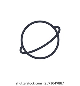 planet icon symbol vector sign isolated on white background illustration for graphic and web design