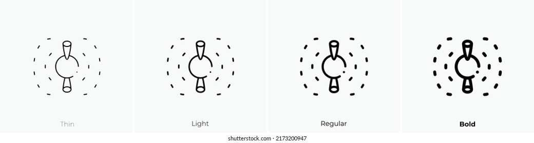 planet icon. Thin, Light Regular And Bold style design isolated on white background