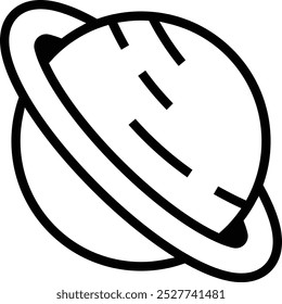 planet icon. Thin linear style design isolated on white background
