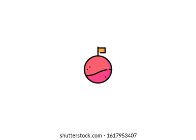 Planet icon in trendy flat style isolated on white background vector illustration
