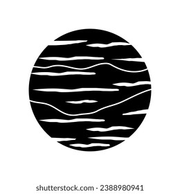 Vector de icono Planeta. signo de ilustración astronómica. símbolo de espacio. logotipo científico.
