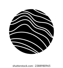 Vector de icono Planeta. signo de ilustración astronómica. símbolo de espacio. logotipo científico.